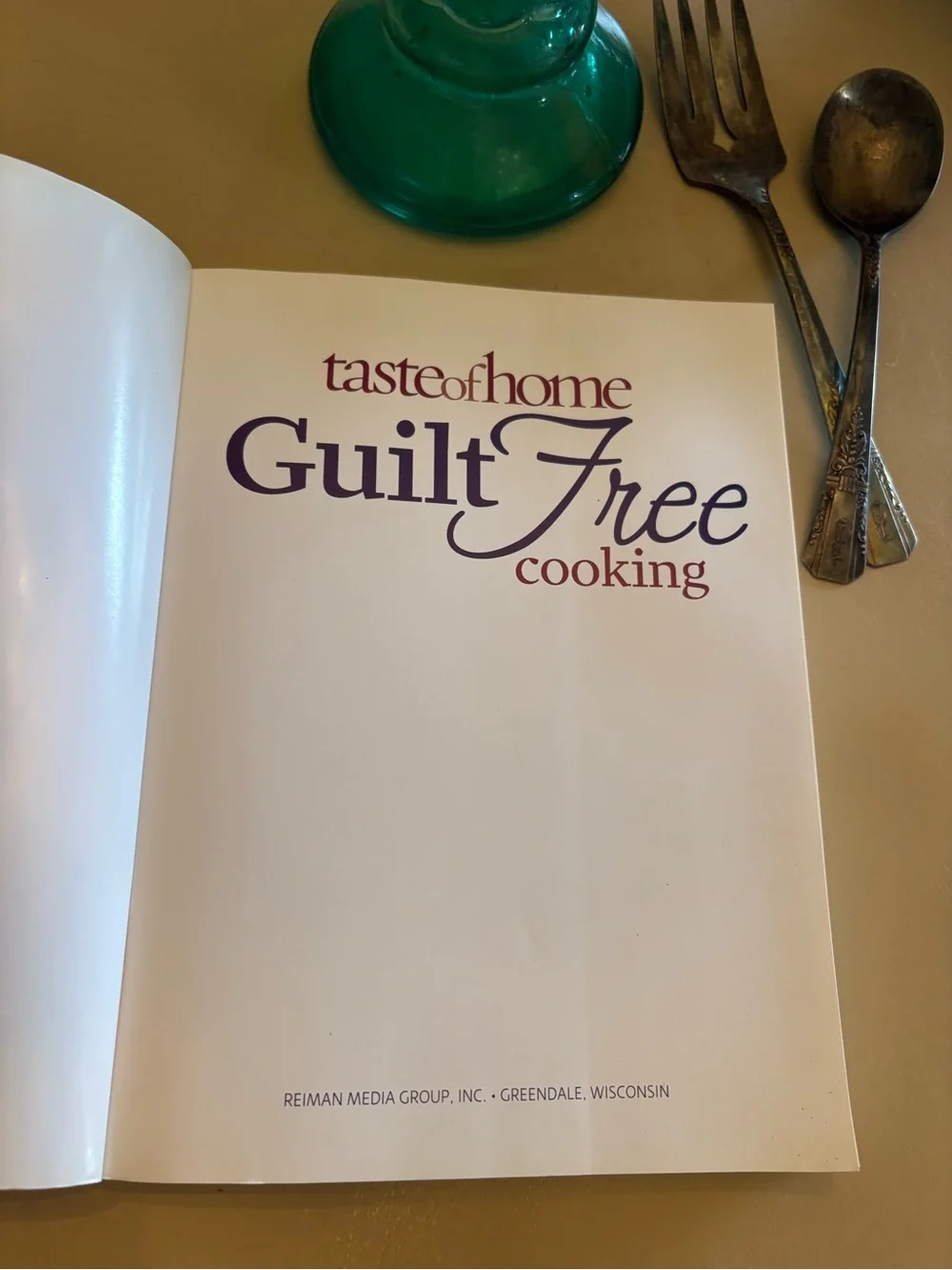 Taste of Home Guilt Free Cooking Cookbook — Purple & White Cover